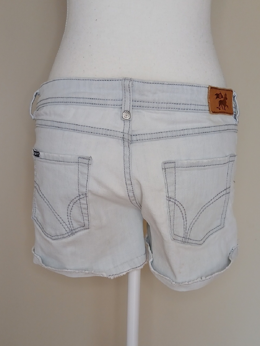 Element Low Rise Patchwork Denim Shorts Size  10 - Picture 5 of 8